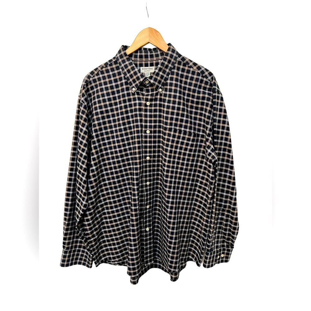 Saint Johns Bay cotton blend button down shirt size 2XL☑️